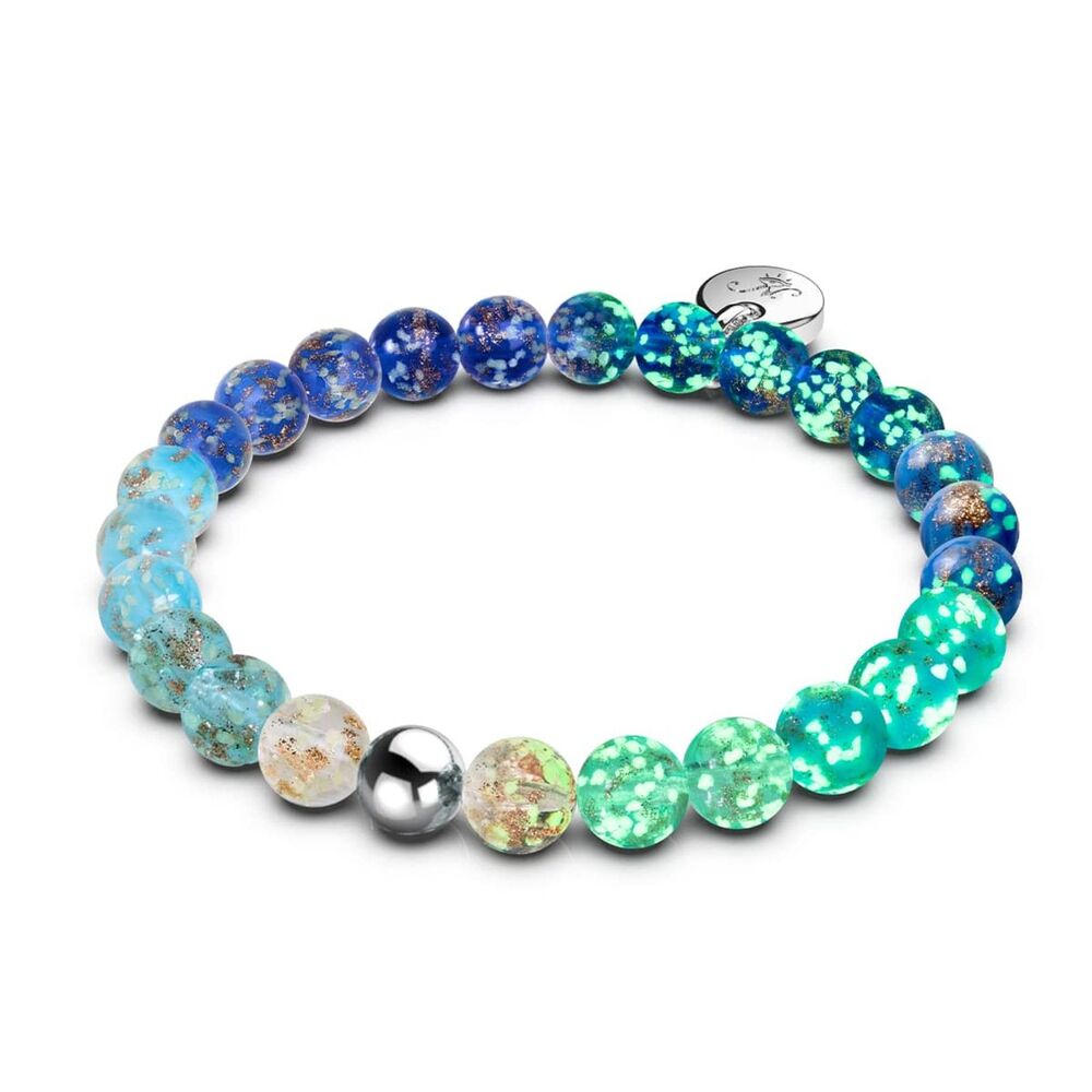 NWT NOGU Blue Ombre Firefly Glass Bracelet